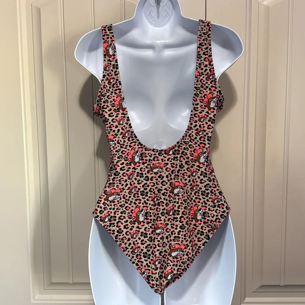 Euc Buc-ees leopard One Piece Swimsuit with Classic Tank Style XS